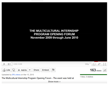 link to video: The Multicultural Internship Program Opening Forum – Highlights