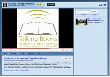 YouTube Video of Introduction to the Kentucky Talking Book Library